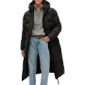 Superdry Superdrytil kvinder. W5011738A Lang sort quiltet frakke (XS), Casual, Genanvendt polister