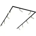 QAZQA Moderne skinnesystem med 10 spots beige og sort 1-faset - Slimline Uzzy