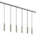 QAZQA Moderne skinnesystem med 6 pendellamper bronze 1-faset - Slimline Keno