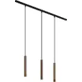 QAZQA Moderne skinnesystem med 3 pendler bronze 1-faset - Slimline Keno