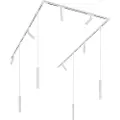 QAZQA Moderne skinnesystem med 6 spots og 4 pendler hvide 1-faset - Slimline Uzzy Keno