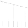 QAZQA Moderne skinnesystem med 6 hvide pendellamper 1-faset - Slimline Keno