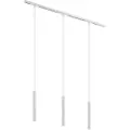QAZQA Moderne skinnesystem med 3 hvide pendellamper 1-faset - Slimline Keno