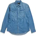 G-Star G-Startil mænd. D23616-D252-D891 Dakota Slim Shirt blå (XXL), Casual, Bomuld, Lange ærmer