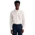 Gant Ganttil mænd. 3000300 Pinpoint Oxford Regular Fit skjorte hvid (L), Casual, Bomuld, Lange ærmer