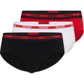Hugo Boss HUGOtil mænd. 50492378 3-pak Triplet Briefs rød, hvid, navy (M), Afslappet, Bomuld, Blå
