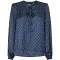 Pepe Jeans Pepe Jeanstil kvinder. PL304941 Bluse Patricia navy (M), Casual, Polyester, Lange ærmer, Blå
