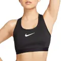 Nike Justerbar Nike Swoosh-sports-bh uden indlæg og med kraftig støtte til kvinder - sort