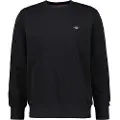 Gant Ganttil mænd. 2006065 Shield sweatshirt med rund hals, sort (L), Casual, Bomuld