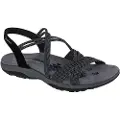 SKECHERS Skecherstil kvinder. 163117 Sandaler Reggae Slim Turn it up sort (39), Fast, 1-3 cm, Ingen, Casual
