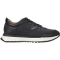Hugo Boss BOSStil mænd. 50536486 Jonah læder-sneakers navy (48), Fast, Blonder, Casual, Blå
