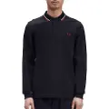 Fred perry Fred Perrytil mænd. M3636 Polo Twin Tipped navy (S), Casual, Bomuld, Lange ærmer, Blå