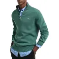 Gant Ganttil mænd. 8030170 Bomuldspullover med halv lynlås Casual grøn (3XL)