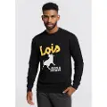 LOIS Jeans Lois Jeanstil mænd. 165452225 Jeans & jakker Logo-sweatshirt sort (XXL), Casual, Bomuld, Lange ærmer