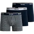 Hugo Boss BOSStil mænd. 50531685 Sæt med 3 boxershorts Power Des multicolour (S), Afslappet, Flerfarvet, Bomuld