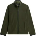 Superdry Superdrytil mænd. M2014154A Estate Full Zip Fleece grøn (S), Casual, Genanvendt polister, Bæredygtig