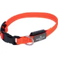 Nomad Tales Spirit USB LED nylonhalsbånd, orange - Størrelse L: Halsens omkreds 45-65 cm