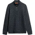 Superdry Cable Button Striktrøje Med Høj Hals