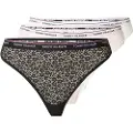 Tommy Hilfiger Tommy Hilfigertil kvinder. UW0UW04896 Pakke med 3 snørebånd Essential Premium sort, hvid, pink (L), Afslappet, Nylon