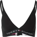 Tommy Hilfiger Tommy Hilfigertil kvinder. UW0UW04144 Trekantet bh uden foer og med sort logo (S), Afslappet, Bomuld