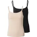Tommy Hilfiger Tommy Hilfigertil kvinder. UW0UW04891 Pakke med 2 Premium Essential T-shirts pink, sort (XL), Afslappet, Bomuld, Uden ærmer/stropper, Bæredy