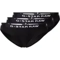 G-Star G-Startil kvinder. D23775-D516-4248 Sæt med 3 sorte trusser (XL), Casual, Afslappet, Økologisk bomuld, Bæredygtig
