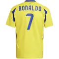 Adidas Al Nassr Fc 24/25 Ronaldo Hjem Junior T-shirt Med Korte ærmer
