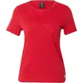 G-Star G-Startil kvinder. D25064-A870-1828 T-shirt G-skrift skinnende rød (XS), Casual, Korte ærmer, Økologisk bomuld, Bæredygtig