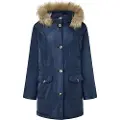 Pepe Jeans Pepe Jeanstil kvinder. PL402435 Clementine Parka marineblå (XS), Casual, Polyester