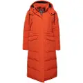 Superdry Superdrytil kvinder. W5011188A Quiltet lang frakke Everest orange (XS), Casual, Polyester
