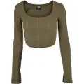Urban Classics Short Rib Corsage T-shirt Med Lange ærmer