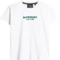 Superdry Superdrytil kvinder. W1011374A T-shirt med hvid Sport Luxe-grafik (XS), Casual, Bomuld, Korte ærmer