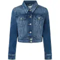 Pepe Jeans Pepe Jeanstil kvinder. PL402431HV3 Afkortet jakke blå (L), Casual, Bomuld, Denim, Bæredygtig