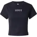 Levi's Levi'stil kvinder. A8798-0044 Graphic Essential Sporty T-shirt sort (M), Casual, Bomuld, Korte ærmer