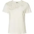 Salsa Jeans Lace Detail T-shirt Med Korte ærmer