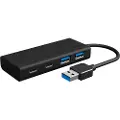 Icy Box USB hub - 4 ports - Sort