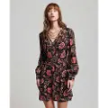 Superdry Printed V Tea Langærmet Kort Kjole