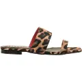 Mustang Mustangtil kvinder. 54130 Brune Necane-sandaler (40), Stof, Fast, Ingen, Casual, Dyreprint