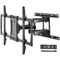 Vevor Full Motion TV-beslag passer til de fleste 37-75 tommer TV'er, drejelig vipning horisontal justering TV-vægbeslag med 4 leddelte arme, maks. VESA 600x400 mm, holder op til 132 lbs