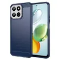 Mtp Products Honor 200 Smart/X7c 4G/5G Børstet TPU Cover - Karbonfiber - Blå