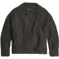 G-Star G-Startil kvinder. D25220-D890-G859 Heavy Knitted Loose Polo shirt sort (XXS), Casual, Lange ærmer, Genanvendt polister, Bæredygtig