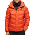 Superdry Superdrytil mænd. MS110175A Sporty quiltet skijakke i orange (S), Casual, Sne, Bæredygtig, Genanvendt nylon