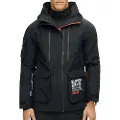 Superdry Superdrytil mænd. MS110178A Skijakke Ultimate Rescue sort (XXL), Sport, Sne, Genanvendt polister, Bæredygtig