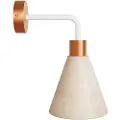 Creative Cables Med Bulb Fermaluce-lampe Med Kegleformet Lampeskærm I Træ Og Buet Forlænger