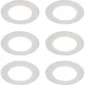 QAZQA Sæt med 6 indbyggede spots hvide inkl. Dim to Warm LED 7W IP65 - Blanca