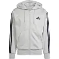 Adidas Essentials 3 Stripes Fleece Sweatshirt Med Lynlås