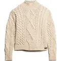 Superdry Aran Cable Knit Striktrøje Med Høj Hals
