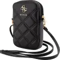 GUESS vatteret 4G-telefonpose med metallogo og justerbar rem - sort