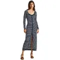 Pepe Jeans Pepe Jeanstil kvinder. PL953526 Frances marineblå kjole (M), Casual, Bomuld, Lange ærmer