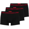 Hugo Boss HUGOtil mænd. 50492375 3-pak Triplet Planet sorte boxershorts (L), Afslappet, Bomuld